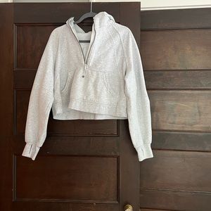 Lululemon scuba crop hoodie gray